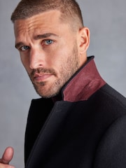 Black Signature Epsom Overcoat With Cashmere - Image 6 of 10