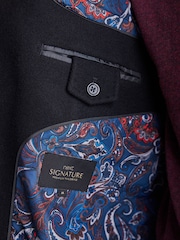 Black Signature Epsom Overcoat With Cashmere - Image 9 of 10