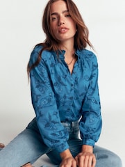 Хлопковый топ с оборками Boden Erica - Изображение 4 5