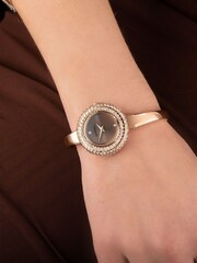 Sekonda Ladies Gold Tone Radiance Brass Semi Bangle Bracelet Watch - Image 6 of 6