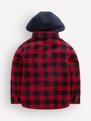 Boden Red Borg Lined Hooded Shirt - Image 2 of 3
