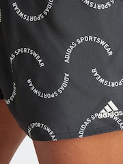 adidas Black Wave Logo CLX Swim Shorts - Image 6 of 7