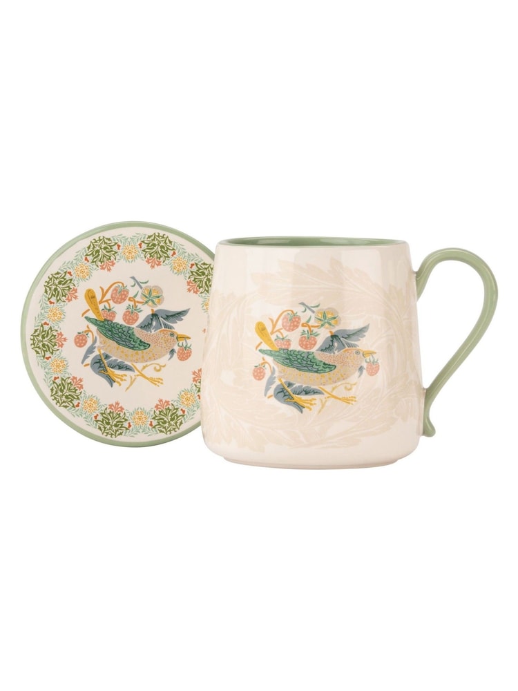 William Morris At Home Multi Kitchen Garden Mug & Coaster Set - Image 1 of 5 William Morris At Home Multi Kitchen Garden Mug & Coaster Set - Image 1 of 5
