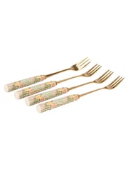 William Morris At Home Set of 4 Multi Kitchen Garden Cake Forks - Image 2 of 2