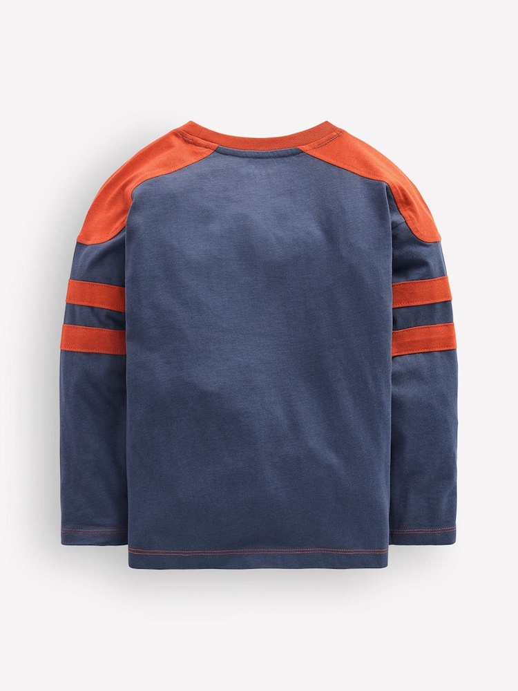 Boden Blue Colour Block T-Shirt - Image 2 of 3