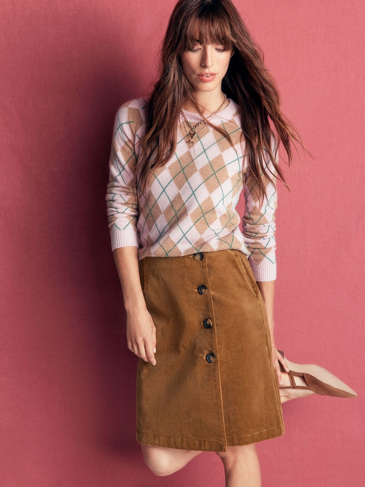 Boden Evelyn Button Cord Wrap Skirt - Imagen 1 de 5