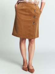 Boden Evelyn Button Cord Wrap Skirt - Imagen 4 de 5