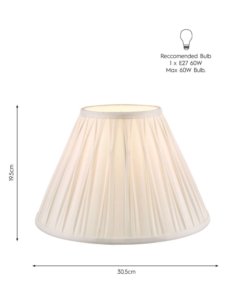 Laura Ashley White Fenn Silk Empire Easyfit Lamp Shade - Image 8 of 8