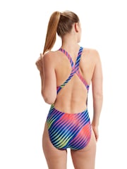 Speedo ženske kopalke All-Over Digital Powerback - Slika 2 iz 12