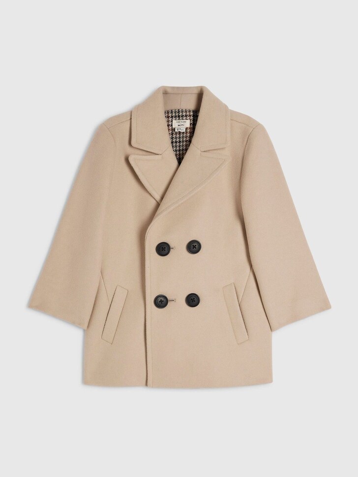 River Island Natural Double Breasted Peacoat