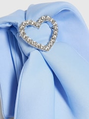 River Island Sky Blue Asymmetric Bow Scuba Dress - Image 3 of 4