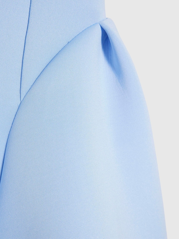 River Island Sky Blue Asymmetric Bow Scuba Dress - Image 4 of 4