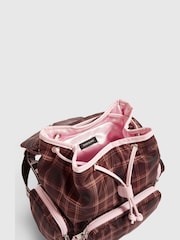 River Island Brown Check Backpack with Charms - Image 5 of 5