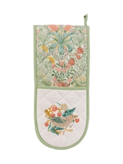 William Morris At Home Green Kitchen Garden Double Oven Gloves - Image 1 of 5