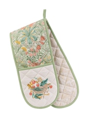 William Morris At Home Green Kitchen Garden Double Oven Gloves - Image 3 of 5