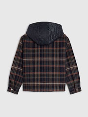River Island Blue Quilted Check Overshirt - Image 2 of 4