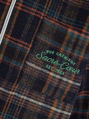 River Island Blue Quilted Check Overshirt - Image 3 of 4