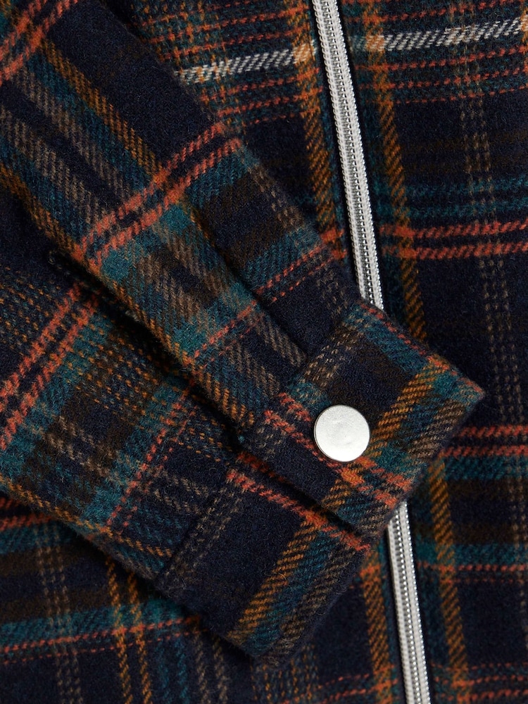 River Island Blue Quilted Check Overshirt - Image 4 of 4 River Island Blue Quilted Check Overshirt - Image 4 of 4