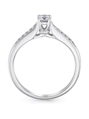 Beaverbrooks 9ct White Gold Diamond Solitaire Engagement Ring - Image 4 of 6