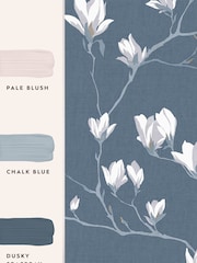 Laura Ashley Dusky Seaspray Magnolia Grove 10M Wallpaper - Image 4 of 4