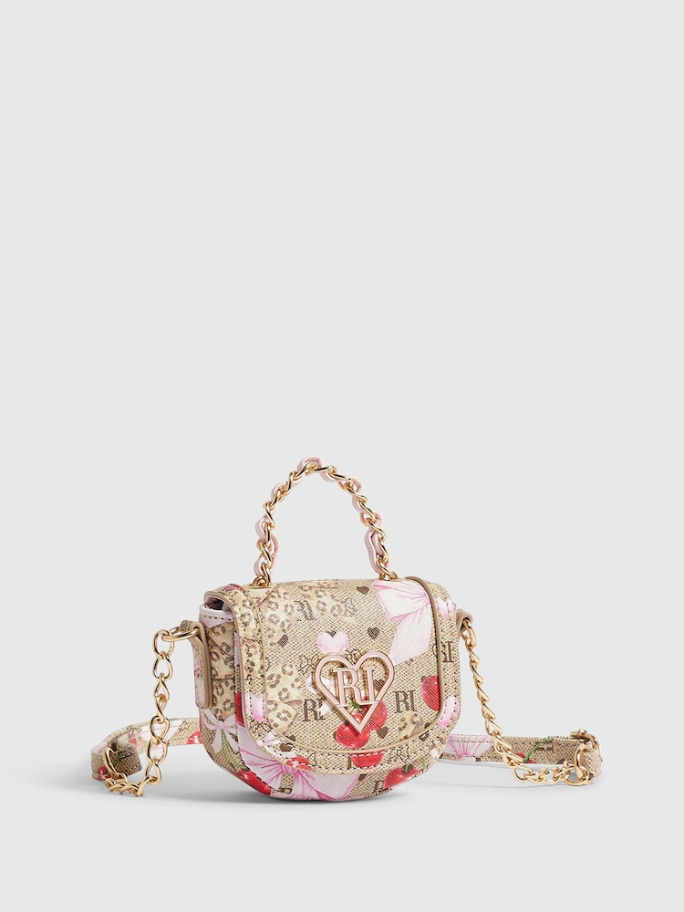 River Island Brown Monogram Mini Kendal Cross-Body Bag - Image 2 of 5