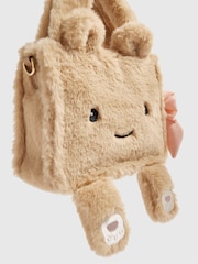River Island Brown Faux Fur Face Cross-Body Bag - Image 4 of 5