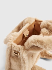 River Island Brown Faux Fur Face Cross-Body Bag - Image 5 of 5
