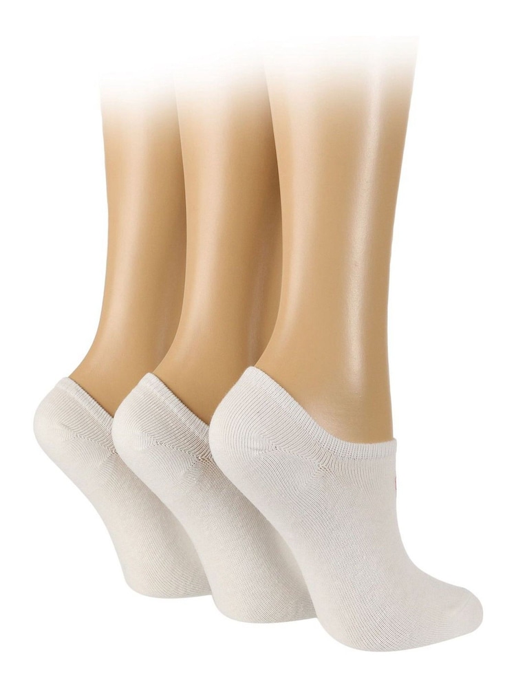 Caroline Gardner White Signature Heart Trainer Socks - Image 2 of 5