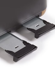 Black Bronx Wood Effect 4 Slice Toaster - Image 3 of 6