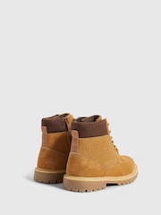 River Island Brown Lace Up Work Boots - Image 4 of 5