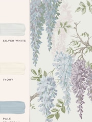 Laura Ashley Pale Purple Wisteria Garden 10M Wallpaper - Image 5 of 5