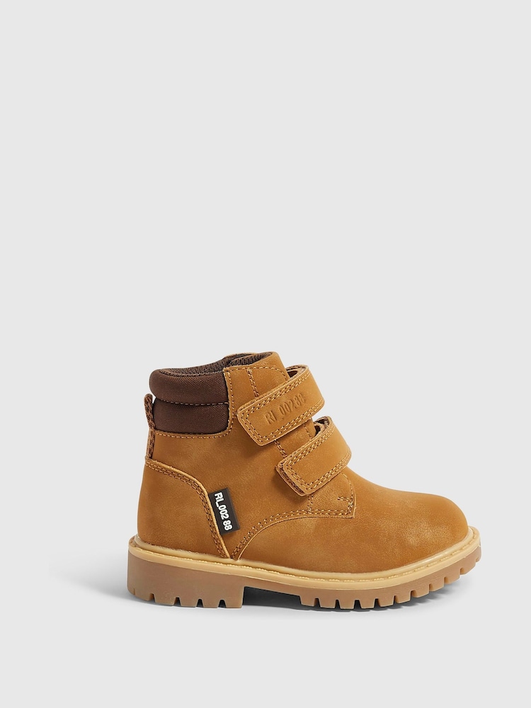River Island Brown Lace Up Work Boots - Image 1 of 5