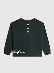 River Island Green Longsleeve Rugby Jumper - Image 2 of 4