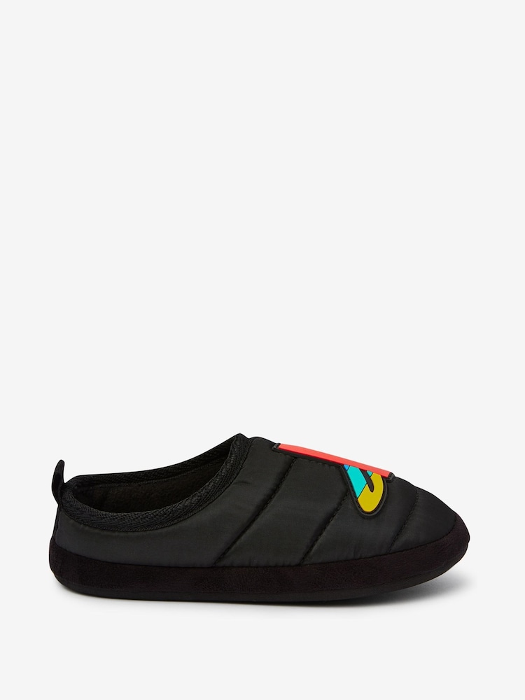 PlayStation™ Black Warm Lined Mule Slippers - Image 2 of 4 PlayStation™ Black Warm Lined Mule Slippers - Image 2 of 4