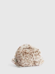 River Island Cream Leopard Faux Fur Mini Bag - Image 2 of 6