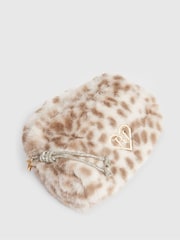 River Island Cream Leopard Faux Fur Mini Bag - Image 4 of 6