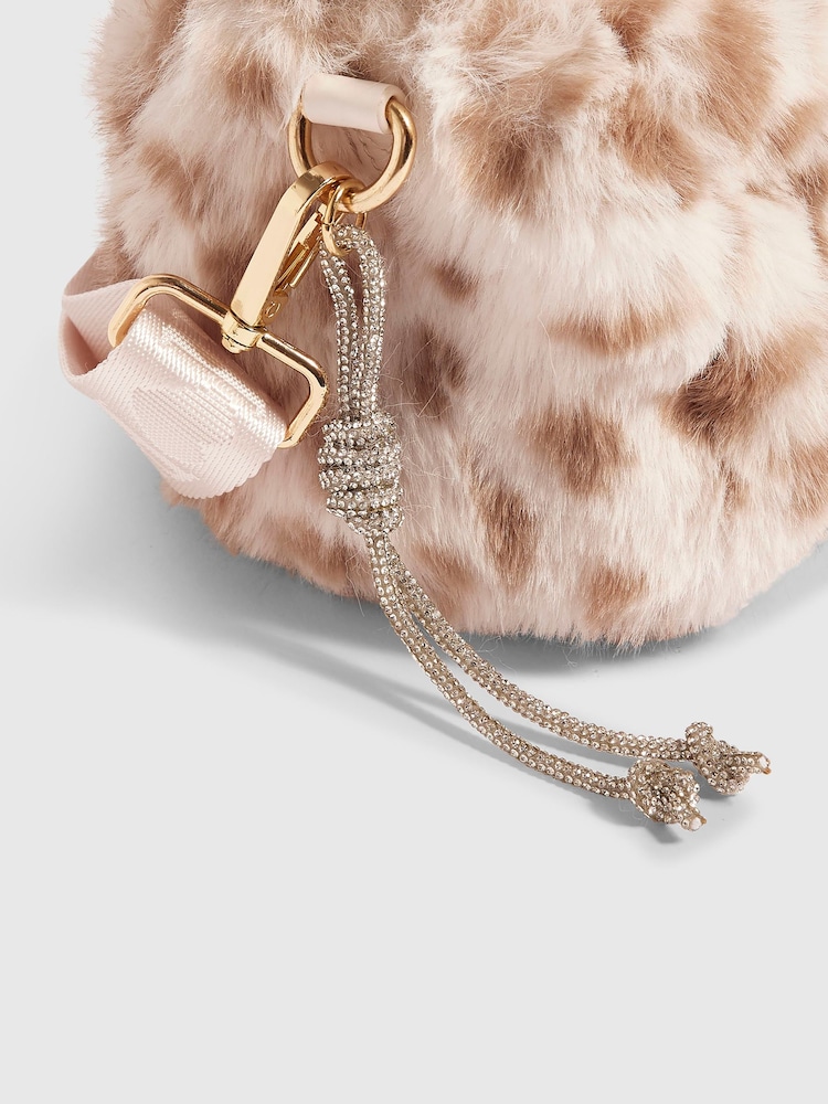 River Island Cream Leopard Faux Fur Mini Bag - Image 6 of 6 River Island Cream Leopard Faux Fur Mini Bag - Image 6 of 6