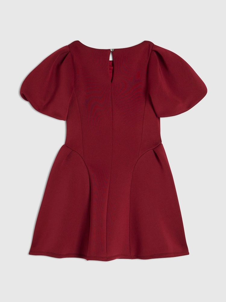 River Island Red Heart Scuba Dress - Image 2 of 4 River Island Red Heart Scuba Dress - Image 2 of 4