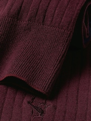 Charles Tyrwhitt Red Wine cotton rib Socks - Image 2 of 2