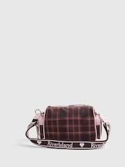 River Island Brown Check Cross-Body Bag with Charms - Image 3 of 5