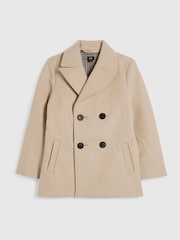 River Island Natural Double Breasted Peacoat - Image 1 of 4