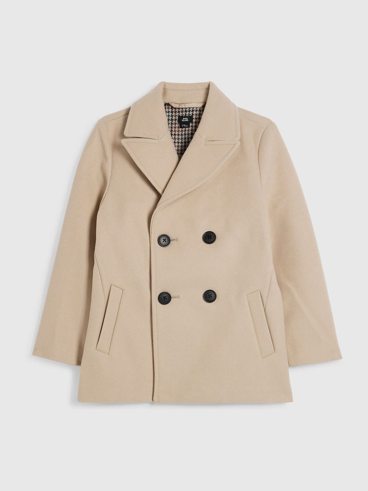 River Island Natural Double Breasted Peacoat - Image 1 of 4
