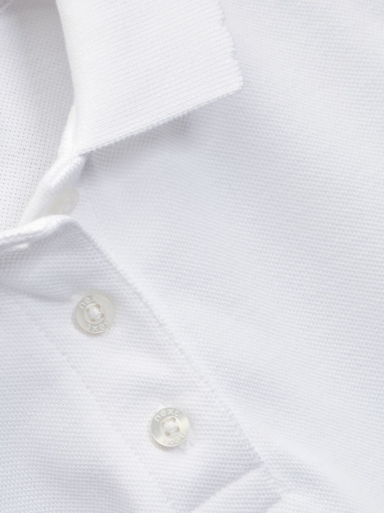 Weiß - Kurzarm-Poloshirts aus 100 % Baumwolle, 5er-Pack (3–16 J.) - Bild 6 von 6