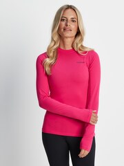 Tog 24 Light Pink Snowdon Thermal Zip Neck T-Shirt - Image 1 of 7