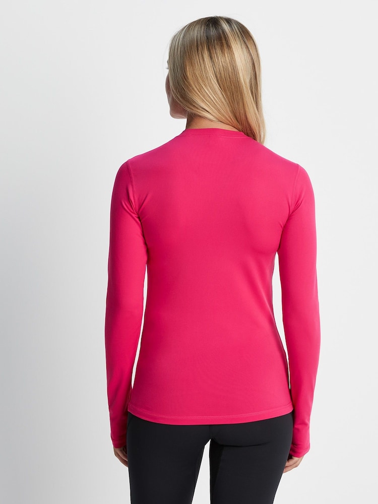 Tog 24 Light Pink Snowdon Thermal Zip Neck T-Shirt - Image 2 of 7