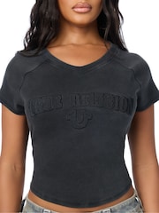 True Religion Embroidered Washed Rib Baby T-Shirt - Image 1 de 4