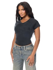 True Religion Embroidered Washed Rib Baby T-Shirt - Image 2 de 4