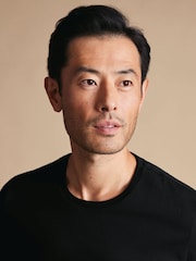 Charles Tyrwhitt Black Crew Neck cotton T-Shirt 2-pack - Image 3 of 6