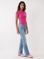 True Religion Blue Joey Low Rise Flap Denim Jeans - Image 1 of 2