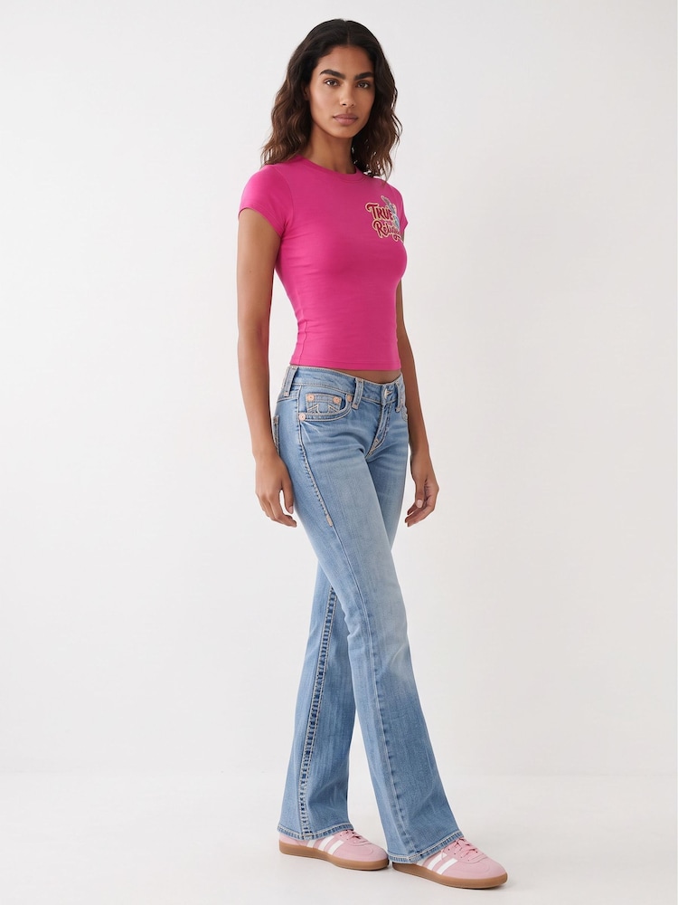 True Religion Blue Joey Low Rise Flap Denim Jeans - Image 1 of 2